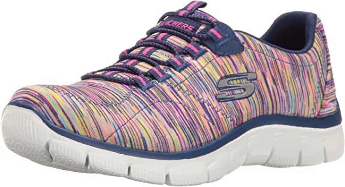 Skechers Women's Sport Empire - Rock Around Relaxed Fit Fashion Sneaker,  Navy/Multi, 6 B(M) US 