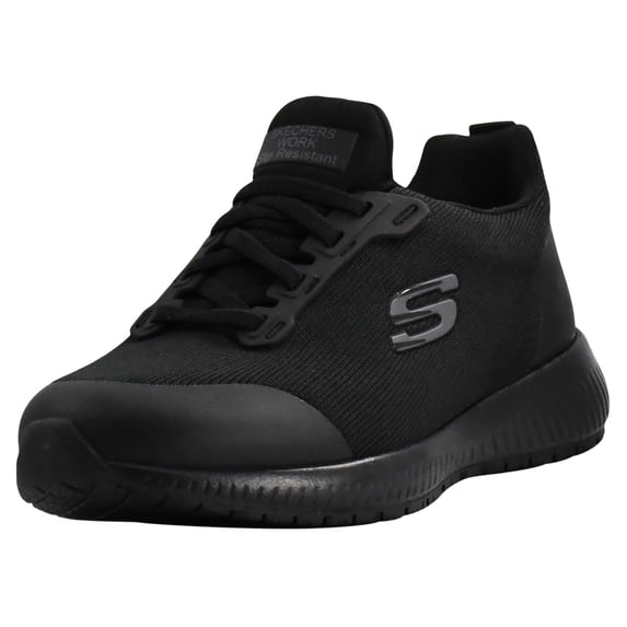 Skechers Women Squad Food Service Slip-Resistant Shoes, Relaxed Fit with a Lace-Up Front