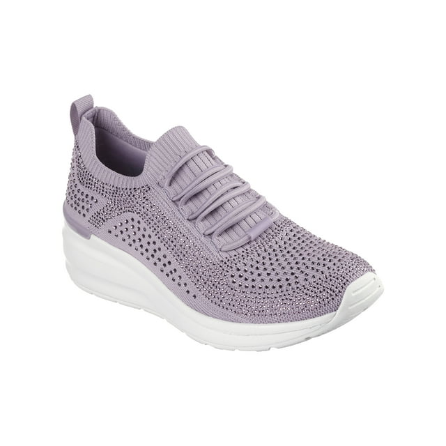 Skechers Women's Street BILLION - RHINESTONE RAMBLER Knit Wedge Sneaker
