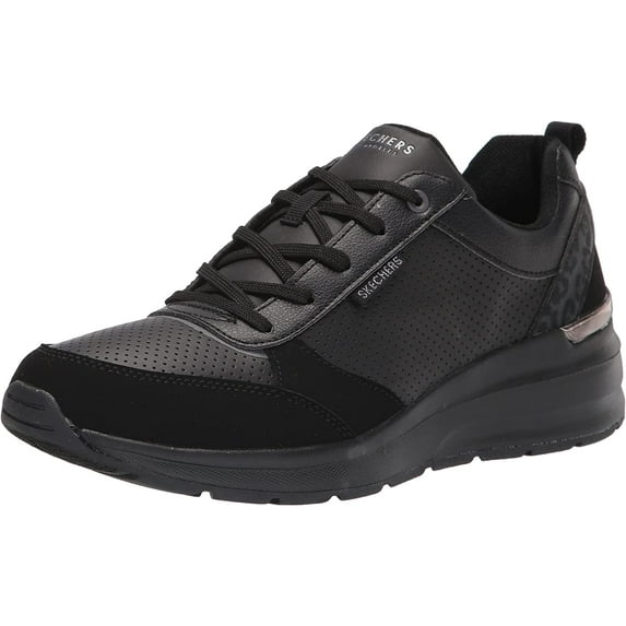 Skechers Women's Street Billion Subtle Spots Lace-up Wedge Casual Sneaker