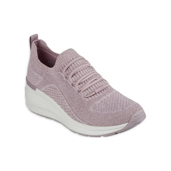 Skechers Women's Street Billion Woven Walks Knit Slip-on Wedge Casual Sneaker