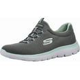 thumbnail image 1 of Skechers Women's Summits Grey/Aqua Sneaker 6.5 M US, 1 of 5
