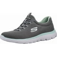 thumbnail image 1 of Skechers Women's Summits Grey/Aqua Sneaker 6.5 M US, 1 of 5