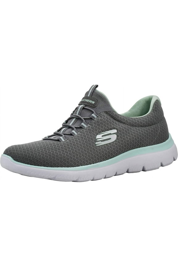 Women's Summits Grey/Aqua Sneaker 8 M US