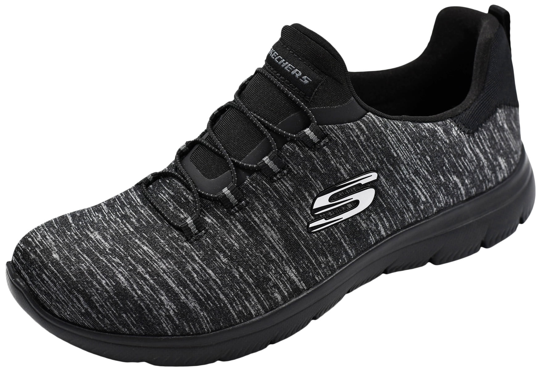 Skechers Women's Summits-Quick Getaway Black/Black Sneaker 8.5 W US ...