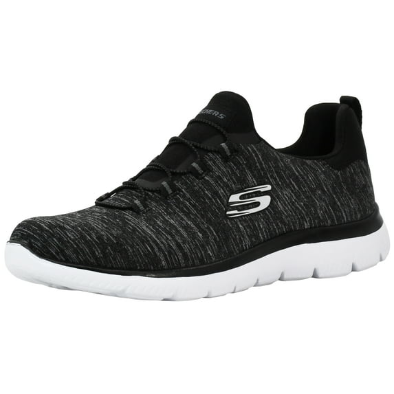 Skechers Women's Summits-Quick Getaway Black/White Sneaker 7 W US
