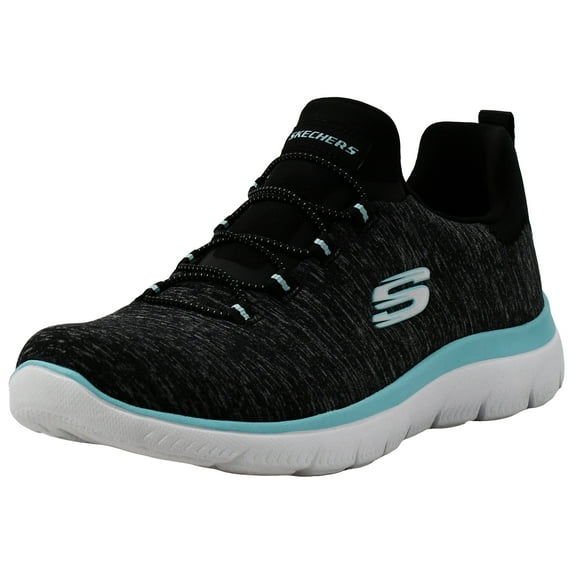 Skechers Women's Summits-Quick Getaway Sneaker Black 8 Wide