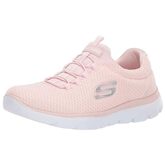 Skechers Slip on Sneakers for Women Sport Summits Mesh Bungee Closure Athletic Shoes Knit Upper Memory Foam Cushioning Flexible Lightweight Support