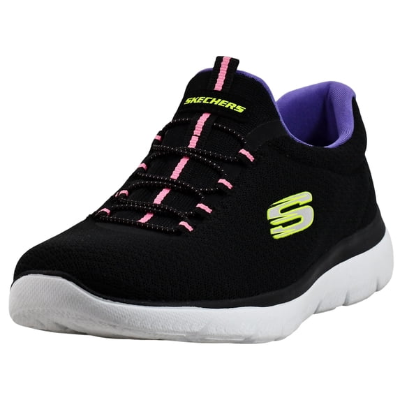 Skechers Slip on Sneakers for Women Sport Summits Mesh Bungee Closure Athletic Shoes Knit Upper Memory Foam Cushioning Flexible Lightweight Support