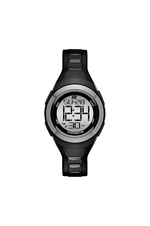 Women's Tennyson LCD, Black and Gunmetal Polycarbonate Watch