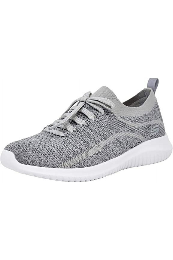 Women's Ultra Flex Statements Light Grey Sneaker 7.5 M US