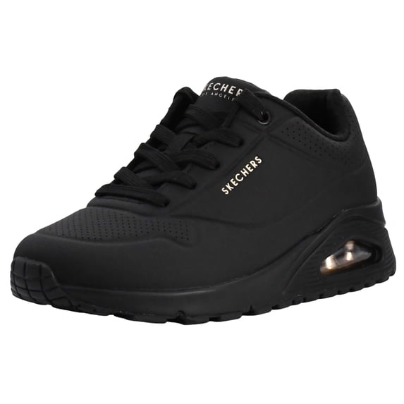 Skechers Uno Stand on Air Casual Sneakers for Women, Classic Air Cushioned Style Lace-Up Shoes