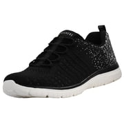 Skechers Virtue Sneakers for Women Engineered Knit Upper Stretch Laces Memory Foam Insole Slip-On Flexible Traction Outsole Machine Washable Casual Shoes