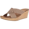 thumbnail image 1 of Skechers Beverlee-Delighted Wedge Sandals for Women, Boho Chic Style Cross Strap Slide, 1 of 7