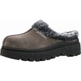 thumbnail image 1 of Skechers Womens Shindigs-Fortress Suede Clogs Gray 11 Medium (B,M), 1 of 4
