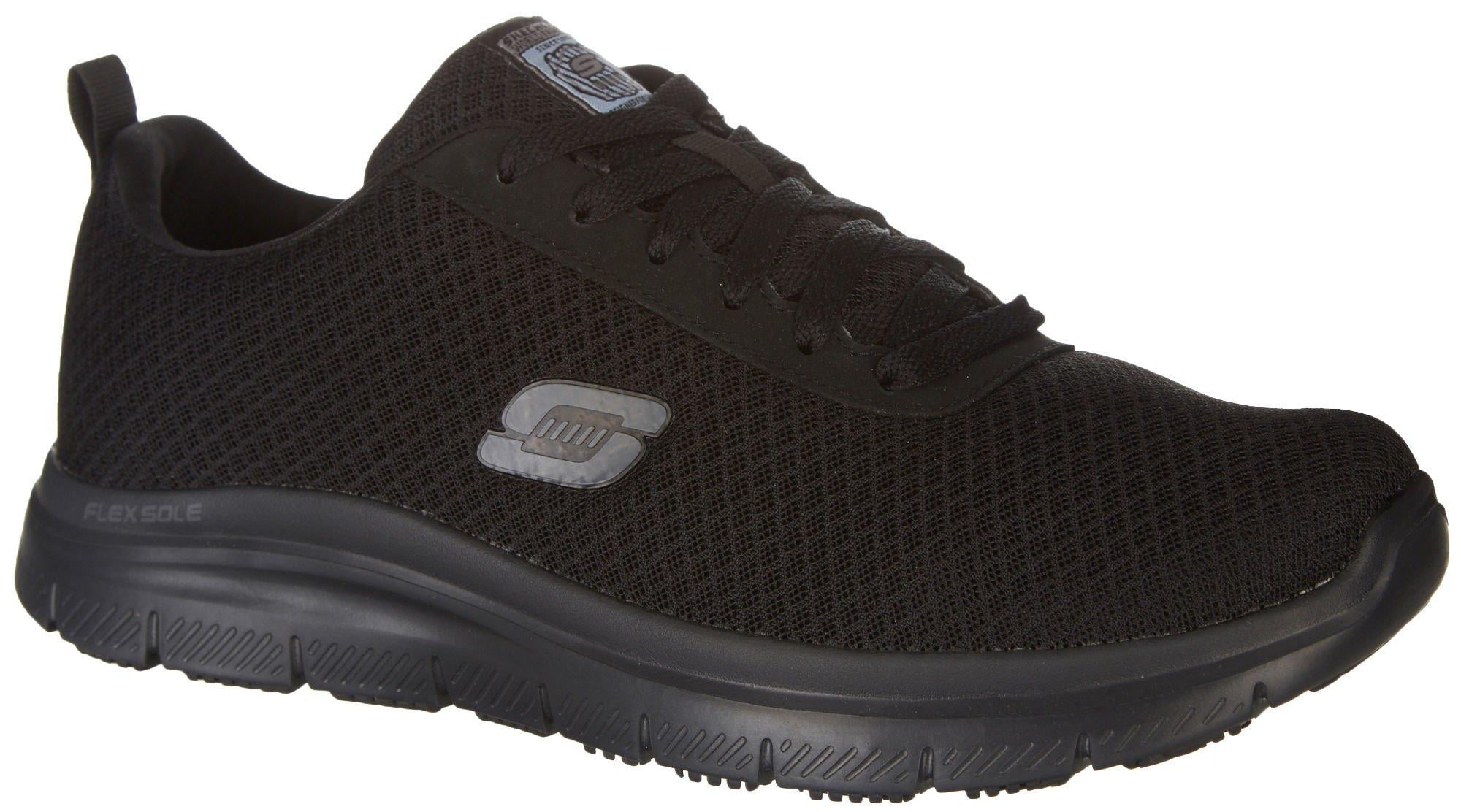 Skechers Men's Flex - Bendon Slip Resistant Athletic Work Shoes - Wide Available - Walmart.com