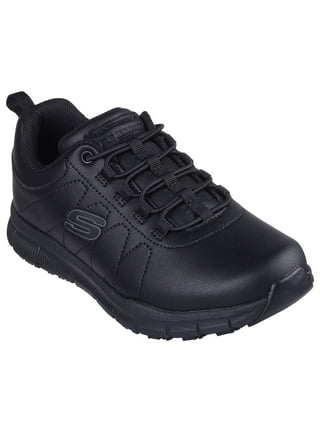 Top skechers ladies black leather shoes Shop