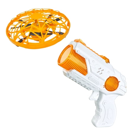 Skeet Blaster with Orange Hover Disk, 4.5" Hover Drone, Kid's Sports, Ages 3+ by MinnARK