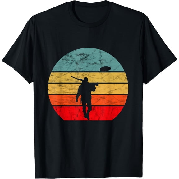 Skeet Trap Clay Retro Vintage Sunset Skeet Shooting Lover T-Shirt