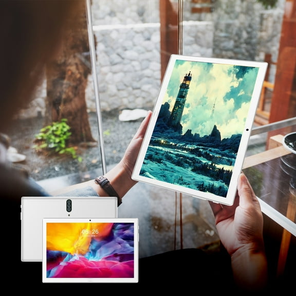 Skegnu 10.1 Inch HD Tablet, 8-core IPS, High-definition Screen, WiFi, Bluetooth, Android Voice Call, Game Tablet, Support SIM Communication Function Gifts for Family 50% Off Clear!