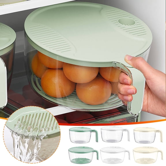 Skegnu 304 Stainless Steel Microporous Colander With Handle, Rice Washers Microporous Strainer Set For Washing Vegetables And Rice, And Draining Cooked Pasta. on Clearance