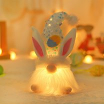 Skegnu Up to 55% off Easter Gnomes Lightable Doll Gnome Rudolph The Gnome Rabbits Faceless Doll With Lights Toy Decorations Easter Ornament on Clearance