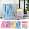 thumbnail image 1 of Skegnu Bath Towels Ultra Fine Fiber Bath Towel Embossed Bear Shawl For Children With Strong Water Absorption Soft And Thickened Beach Towel on Clearance, 1 of 3