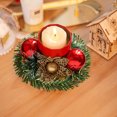 thumbnail image 1 of Skegnu Christmas Candlestick Simulation Flower Wreath Lamp Stand Decoration Retro Wooden Glass Candlestick Dry Flower Aromatherapy Candlestick Christmas Gifts, 1 of 6