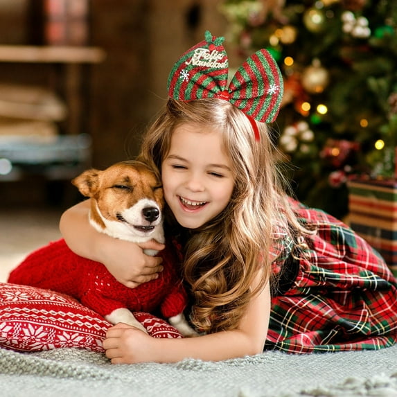 Skegnu Christmas Digital Decoration Headband New Years Eve Headpiece Adorable Sequined Accessory For Festive Parties Celebrations Christmas Gifts