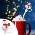 thumbnail image 1 of Skegnu Christmas Straw Covers Cap For Cup 10mm Christmas Straw Toppers For Tumblers Accessories Reusable Straw Cap Stopper For Straws Tip Lids Christmas Gifts, 1 of 6