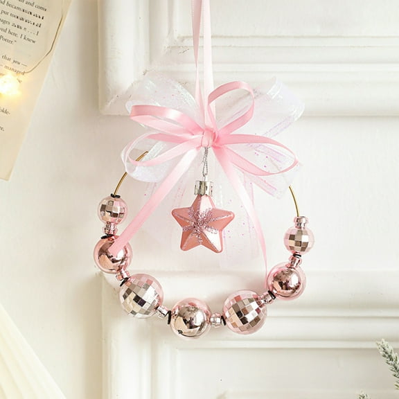 Skegnu Christmas Tree Decorations Car Wreath Hanging Christmas Balls Bow Door Hanging Christmas Tree Ambience Decoration Scene Arrangement Holiday Gift Finder