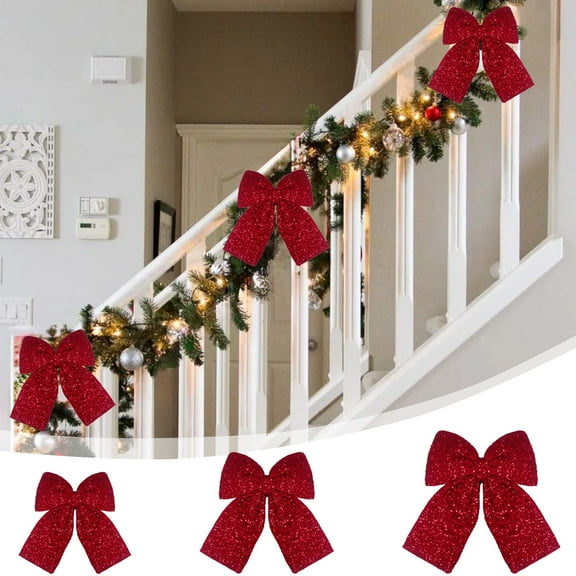 Skegnu Christmas Tree Decorations Christmas Sponge Bowknot Hanging Ornament Christmas Tree Wedding Hotel Decoration Bowknot Hanging Decoration Chritmas Decor