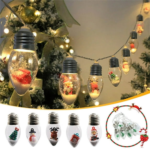Skegnu Christmas Vintage Decor String Light - Led Bulbs String Lights - Christmas Tree Decoration String Lights Gardens Decorative Lights for Street Layout Christmas Decorations