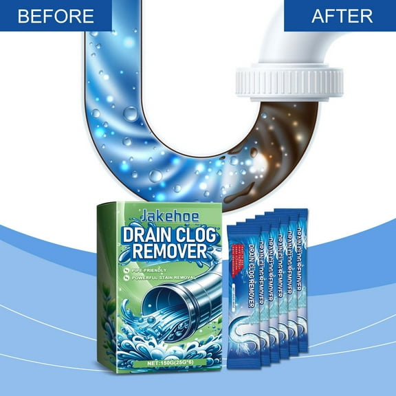 Skegnu Cleaning Equipment Cleaning Agents Pipe Maintenance Cleaning Powder Powerful Dissolving Unclogging And Descaling Powder Quickly Cleans Drainage Pipe 6PC Summer Savings Evergreen