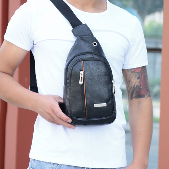 Skegnu Crossbody Bags Sling Bag For Men Women Shoulder Backpack Chest Bags Crossbody Daypack With Earphone Hole For Hiking Camping Outdoor Trip on Clearance