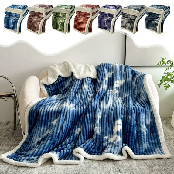 Skegnu Double Layer Thickened Blanket Lamb's Wool Milk Fleece Blanket Cover Blanket Nap Flannel Throw Size Lightweight Fleece Blanket 100x70cm