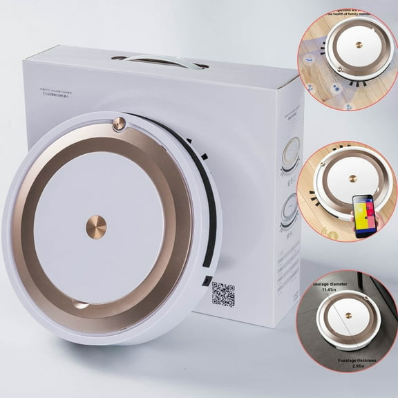 Skegnu Father's Day App Remote Control Robot Vacuum Cleaner Mini Floor Cleaning Sweeper Machine USB Great Gifts for Less