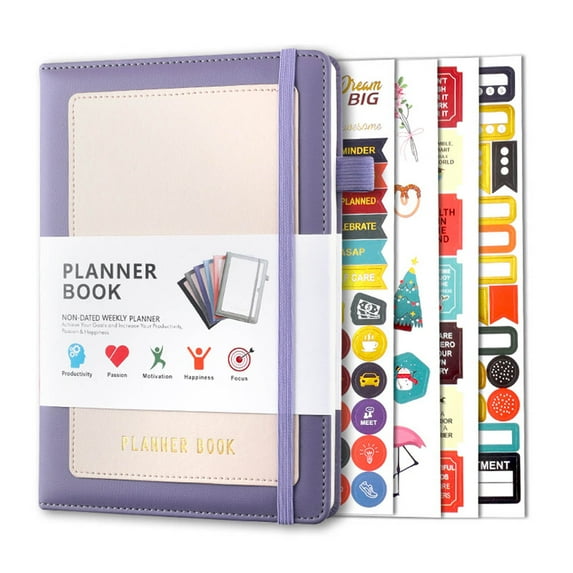 Skegnu Grid Notebook Planner Weekly Planner Monthly Planner, Undated Budget And Ledger, Financial Planning Log, Goal Recording Notebook, Planner For Home Office A5 Size Notebooks in School Supplies