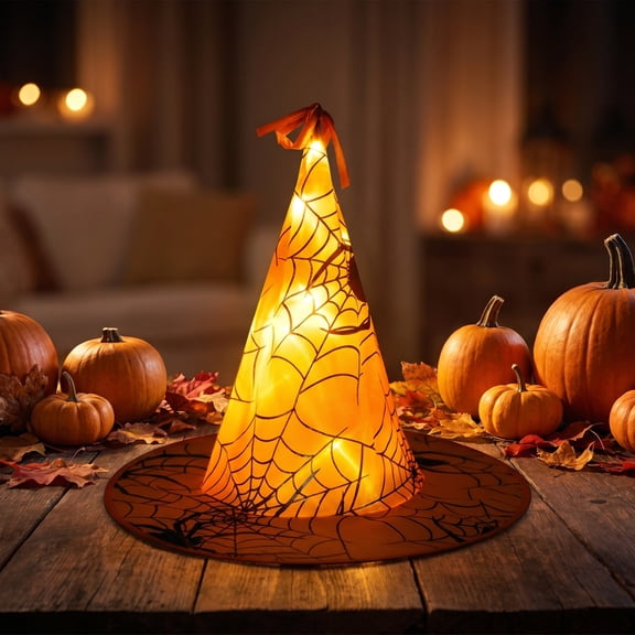 Skegnu Halloween String Lights Decorations, LED Battery-powered Halloween Light String Eerie Decoration Light Halloween Wizard Hat Lamp