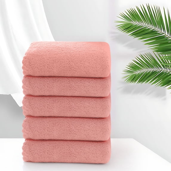 Skegnu Hand Towels Sets 5pc Velvet Towel Plain Face Towel Soft Absorbent Face Wash Ah Face Towel