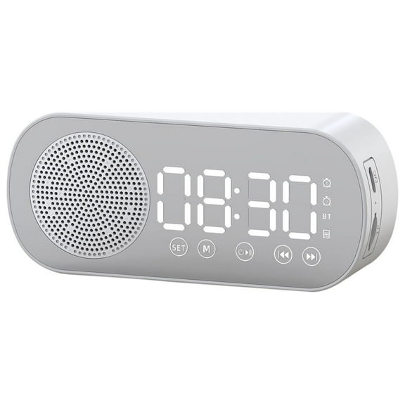 Skegnu Loud Alarm Clock Z7 Smart Bluetooth Audio Gift Alarm Clock Mirror Clock Audio Radio, Small Speaker With Plug-in Card Alarm Clocks for Kids