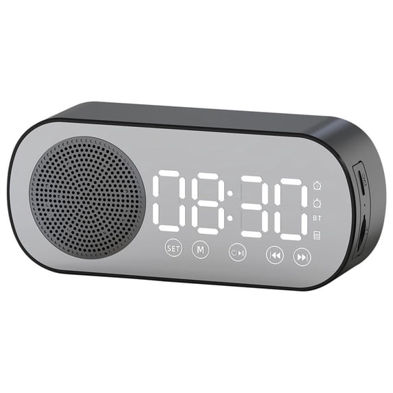 Skegnu Loud Alarm Clock Z7 Smart Bluetooth Audio Gift Alarm Clock Mirror Clock Audio Radio, Small Speaker With Plug-in Card Alarm Clocks for bedrooms