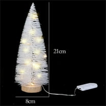 Skegnu Mini Christmas Tree With LED Lights Christmas Decorations Christmas Tabletop Display White 25cm