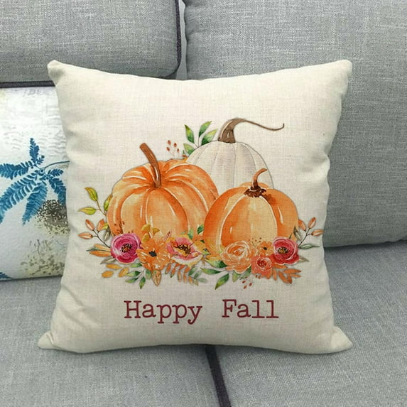 Skegnu Outdoor Pillows 1PC Halloween Thanksgiving Linen Pillowcase Cushion Cover Throw Pillow for Couch on Clearance