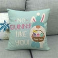 thumbnail image 1 of Skegnu Outdoor Throw Pillow Happy Rabbit Goblin Eggs Printing Linen Easter Pillow Case Sofa Home Decor Outdoor Cushions on Clearance, 1 of 2