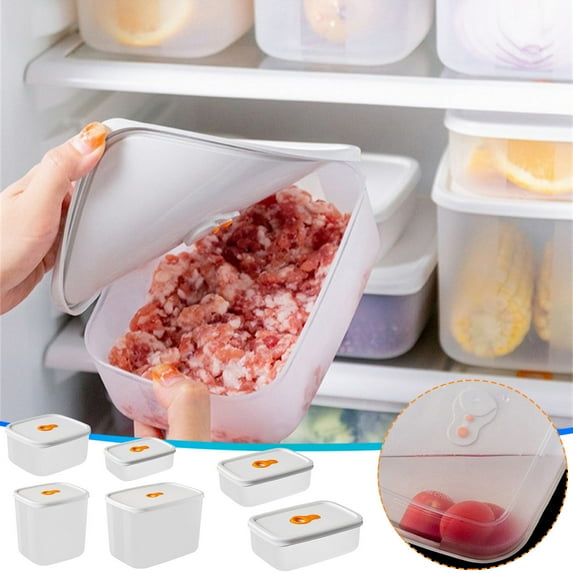 Skegnu Refrigerator Storage Sealed Preservation Box Food Storage Box Can Be Heated In A Microwave Oven Rice Box Meat Special Box Food Storage Containers With Lids Under $10
