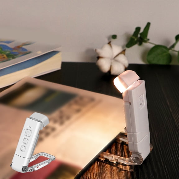Skegnu Save up to 50% Mini Night Light Eye Protection Portable Clip Desk Light Flexible USB Rechargeable Clip-on Book Light 1600K-6000K 500mAh Adjustable Brightness on Clearance