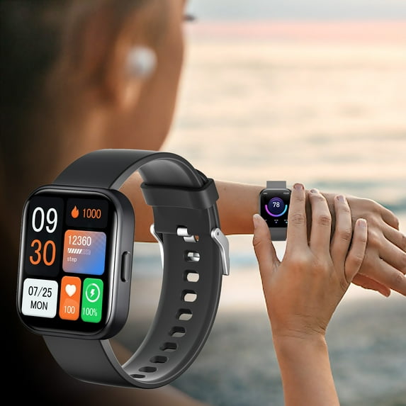 Skegnu Save up to 50% Smart Sports Watch Bluetooth Call Multi-functional 2.0inch HD Large Screen Smart Watch 60 Days Long Standby Time Voice Intelligence Assistant Great Gifts for Less