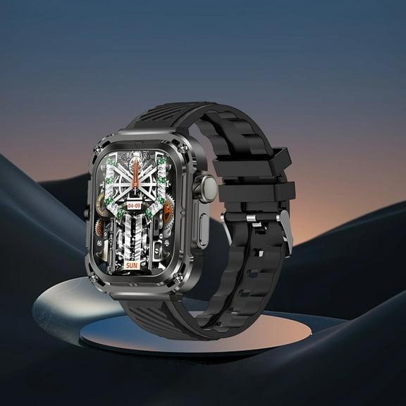 Skegnu Save up to 50% Smart Wearable Watch Multifunction HD Rectangular Screen Wireless Magnetic Charging NFC Access Control Motion Record IP68 Watertightness Bluetooth Function Gift for Men