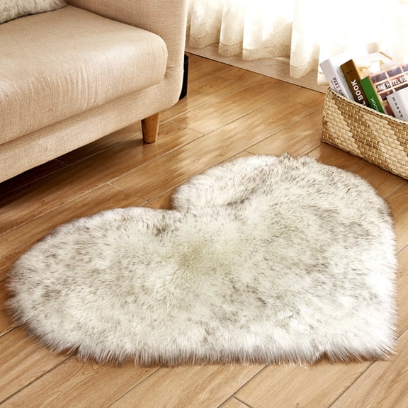Skegnu Save Up to 50% Wool Imitation Sheepskin Rugs Faux F Ur Non Slip Bedroom Carpet Mats Chair Mat for Carpet